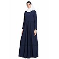 Simple umbrella abaya- Navy blue